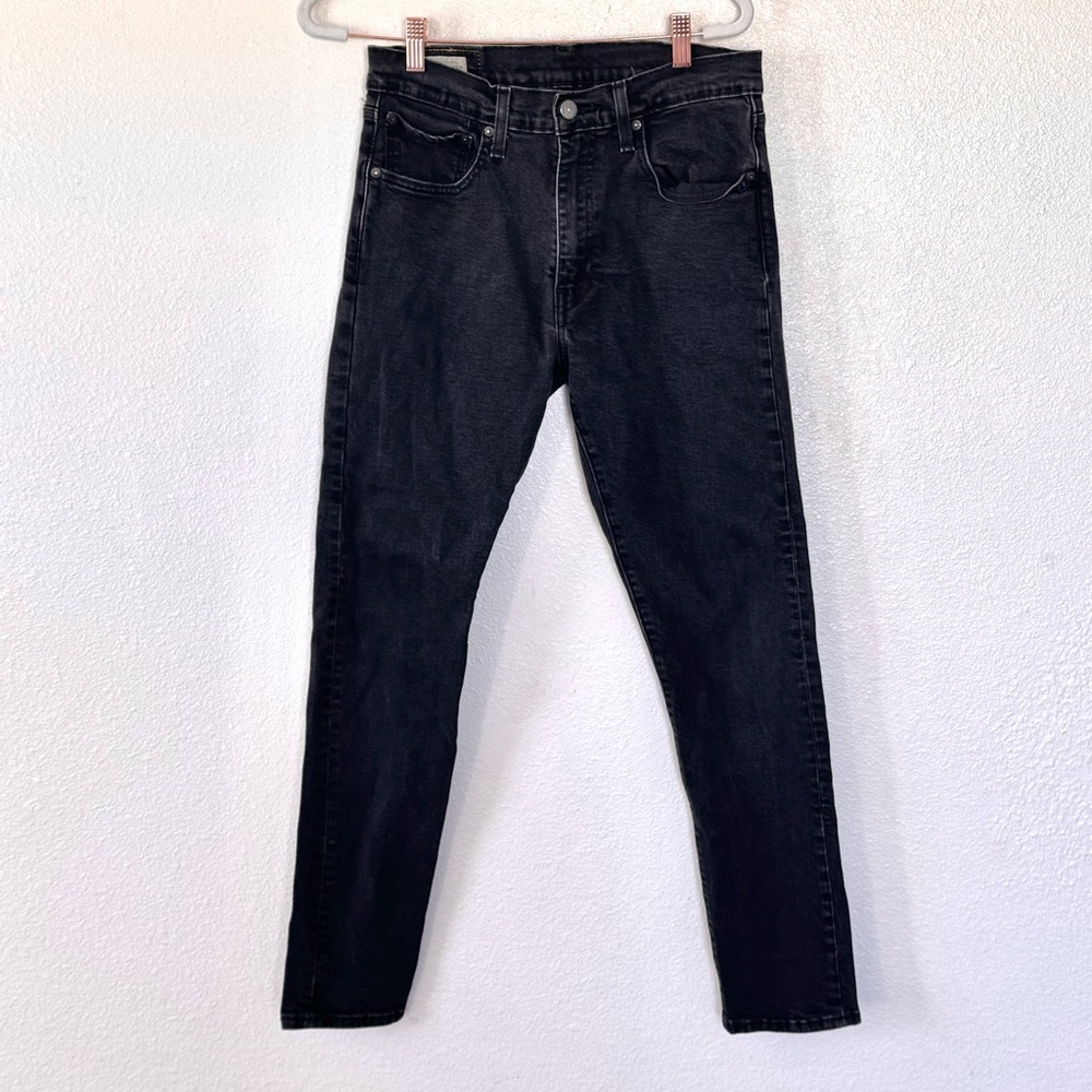 Levis 512 Slim Taper Fit Stretch Jeans Black Gray Size 32 x 32 *Actual 29 Inseam - Picture 2 of 8